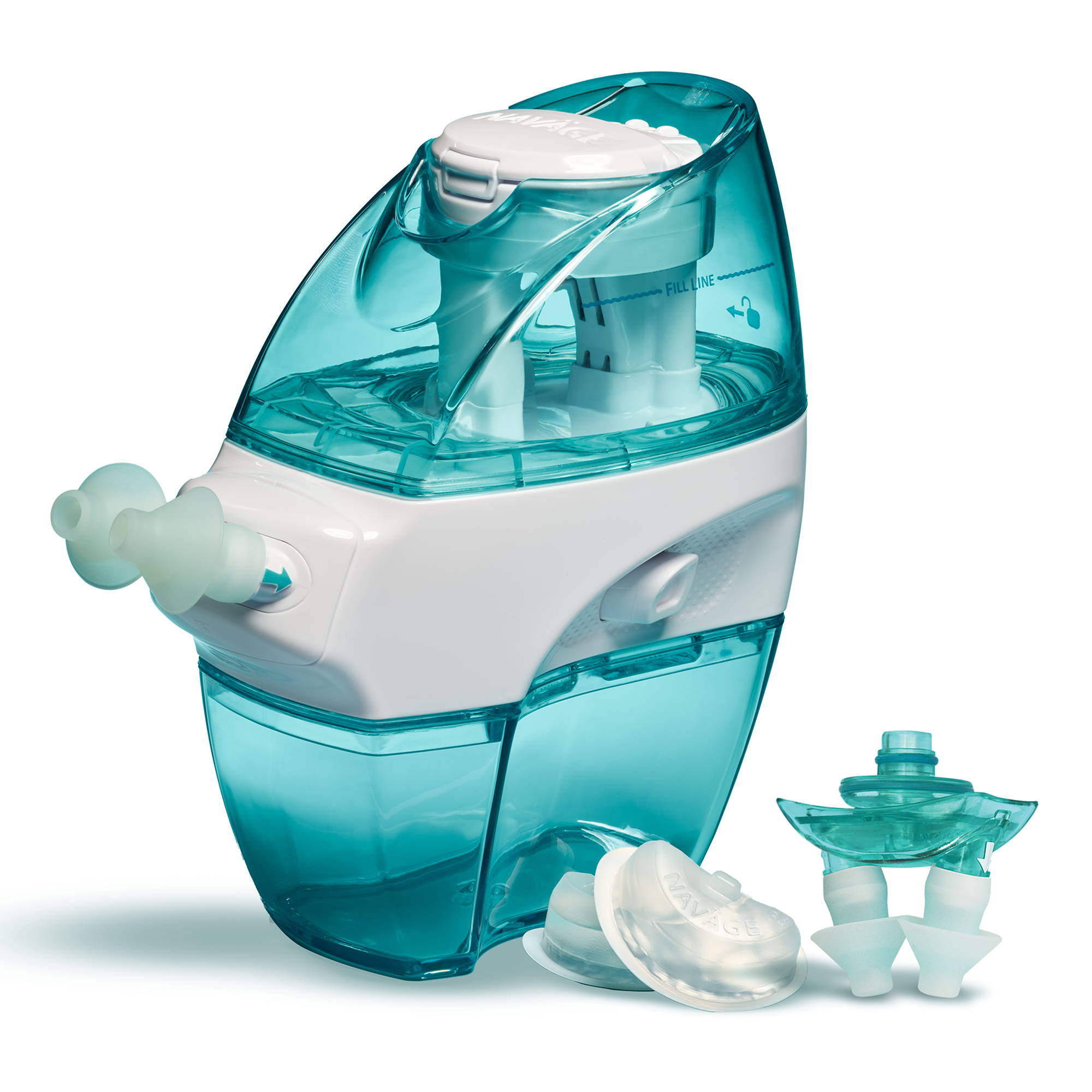 Ensemble multi-utilisateurs Navage : nettoyant pour le nez, 20 capsules SaltPod, 2e station d'accueil nasale, 2e paire d'oreillers nasaux