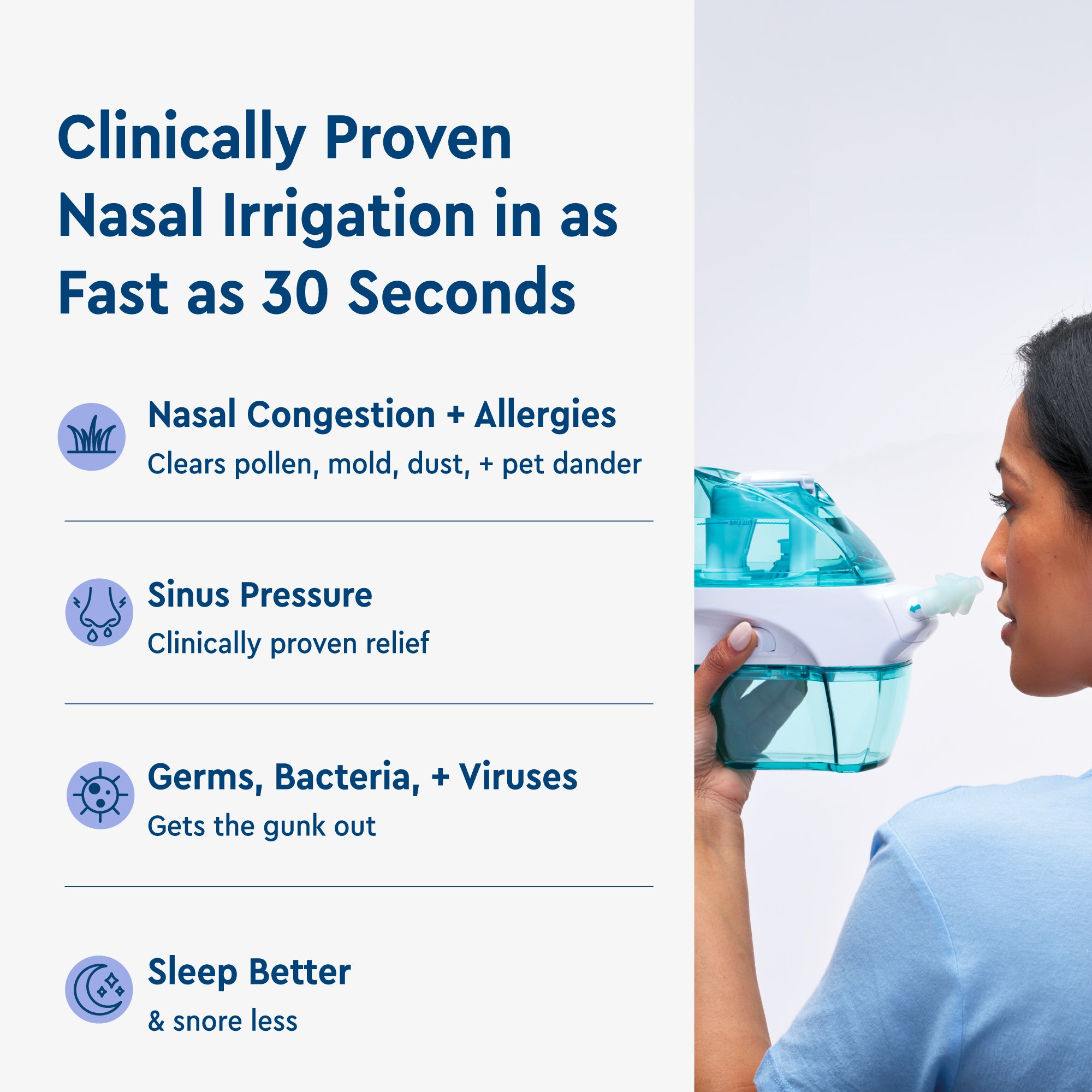 Naväge Premier Bundle : nettoyant pour le nez, 20 SaltPods, support de comptoir, étui de voyage