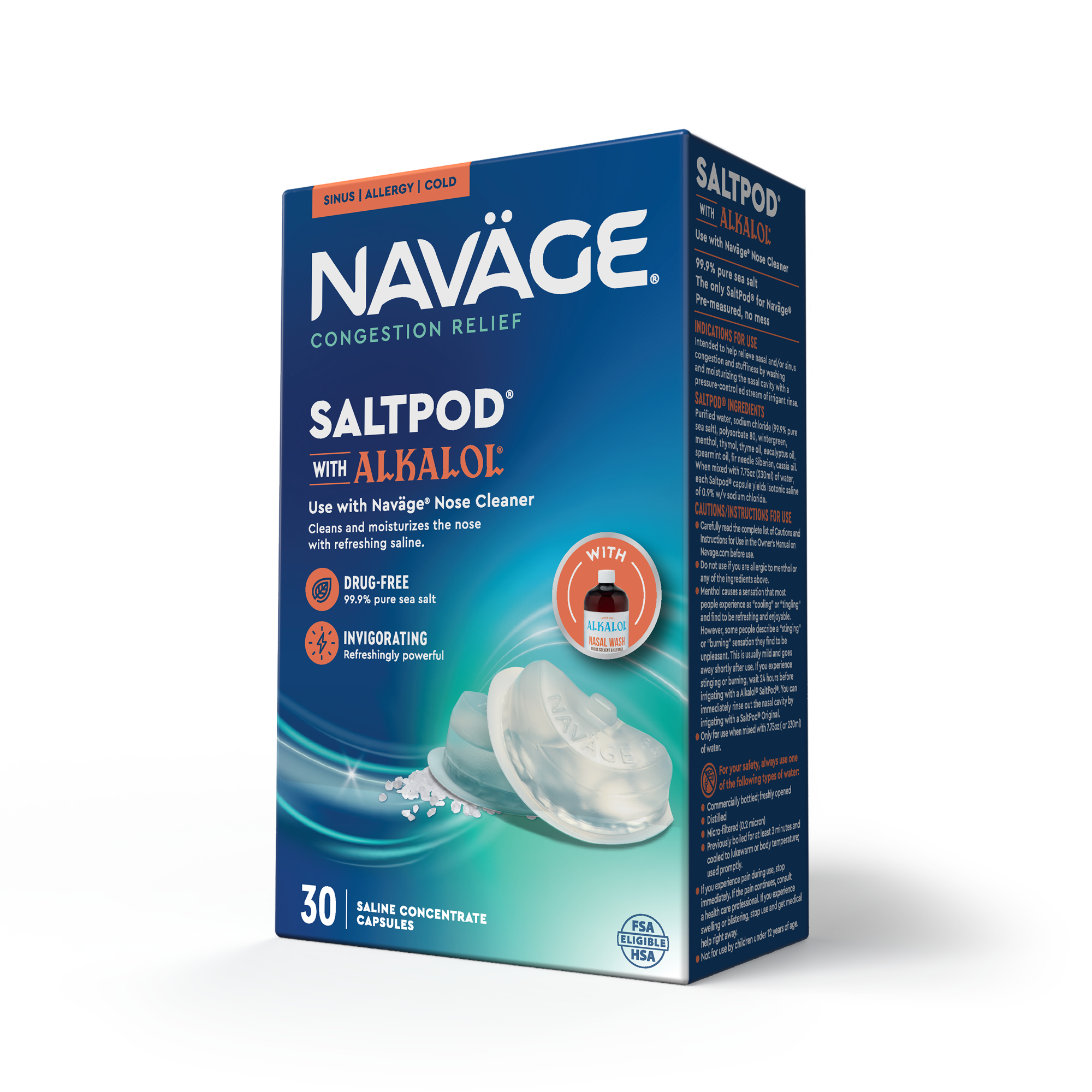 Naväge Alkalol SaltPod 30-Pack (CA)