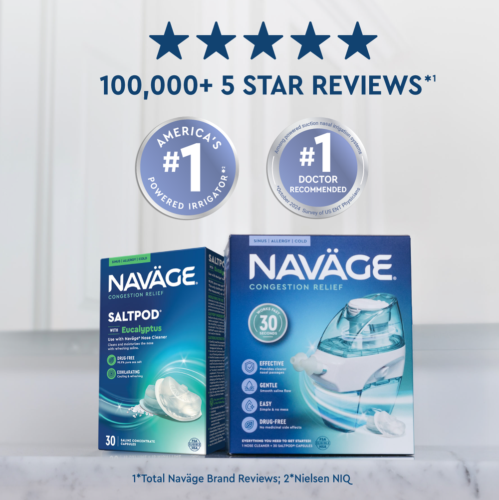 Navage Eucalyptus SaltPods 30-Pack | Refreshing Rinse